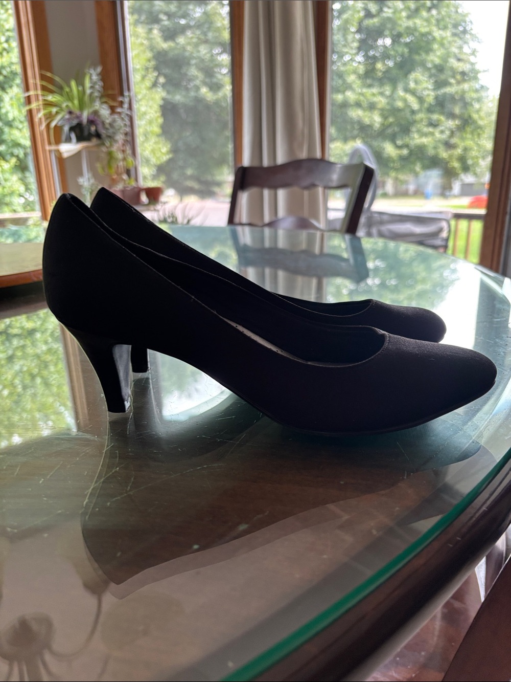 Coach and Four Black Mid Heel Dress Pumps